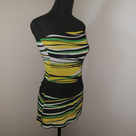 Black, Green and Gold Striped Top - Picture 6 of 8